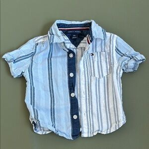 Tommy Hilfiger Kids Blue Striped Shirt